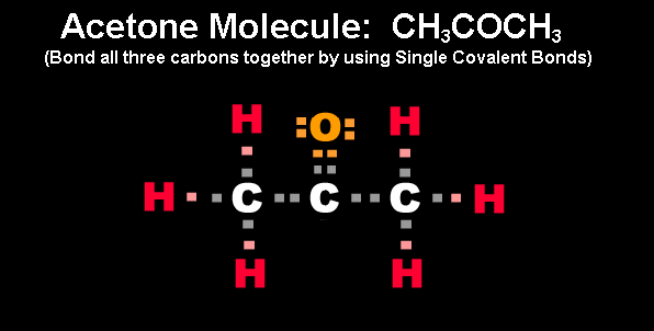 Drag and Drop Acetone Molecule answer