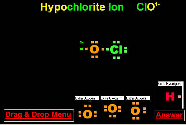 Dot Structure of Hypochlorite Ion