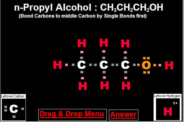 nPropyl Alcohol Dot Structure